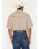 Image #4 - Wrangler Men's Solid Short Sleeve Snap Performance Western Shirt, Tan, hi-res