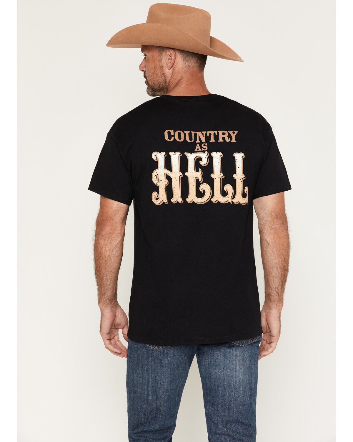 Image #1 - Cody James Men's Country as Hell Short Sleeve Graphic T-Shirt, Black, hi-res