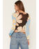 Image #4 - Wild Moss Women's Floral Print Long Sleeve Mesh Top, Multi, hi-res