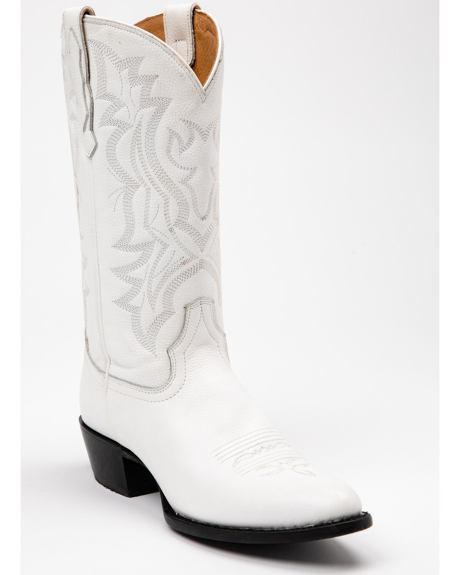 White round toe boots hot sale