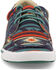 Image #4 - Wrangler Footwear Retro Women's Navy Southwestern Shoes - Moc Toe, Multi, hi-res