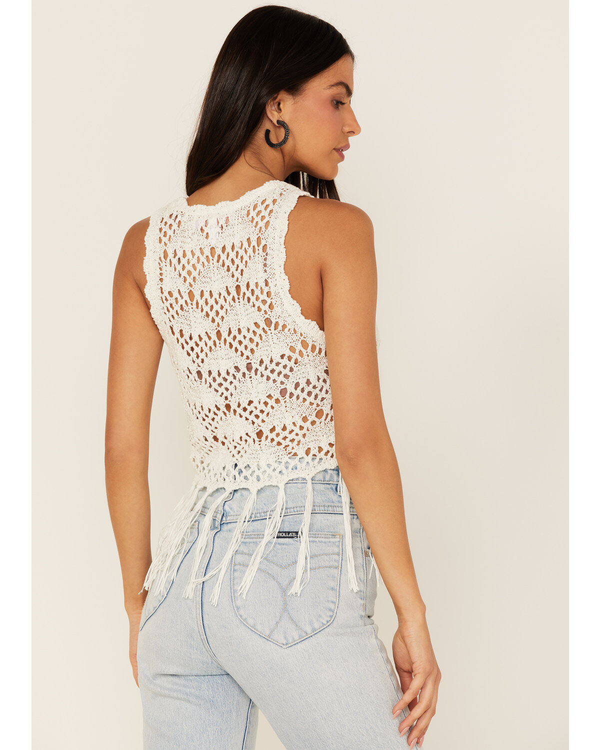 Image #4 - Shyanne Women's Crochet Fringe Tank Top, , hi-res