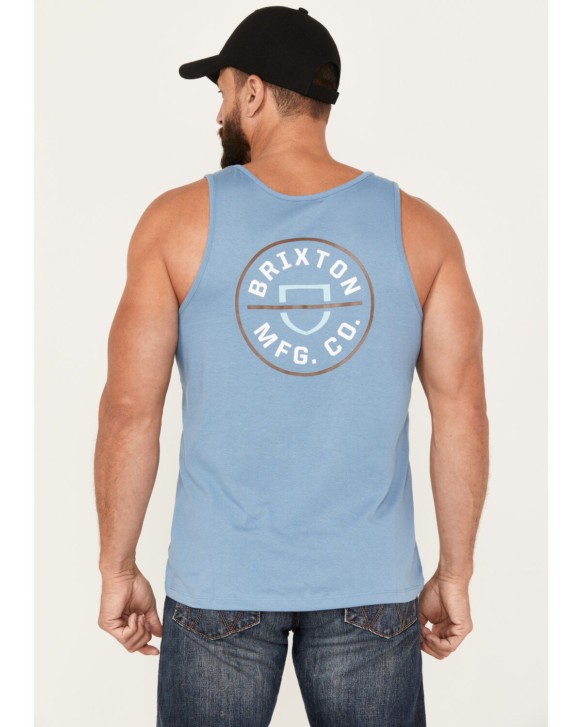 Image #4 - Brixton Men's Crest Tank Top, Off White, hi-res
