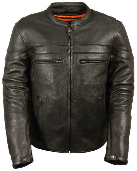Image #1 - Milwaukee Leather Men's Sporty Scooter Crossover Jacket, Black, hi-res