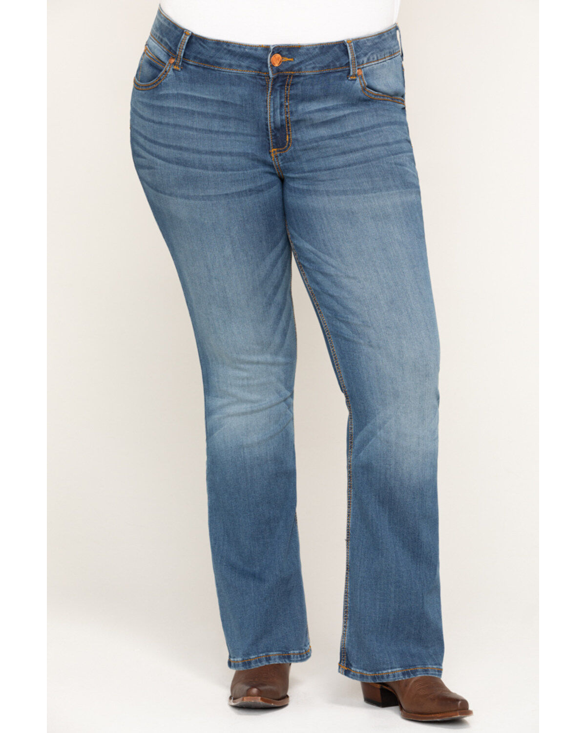 Image #2 - Wrangler Retro Women's Mae Mid Rise Jeans - Plus, , hi-res