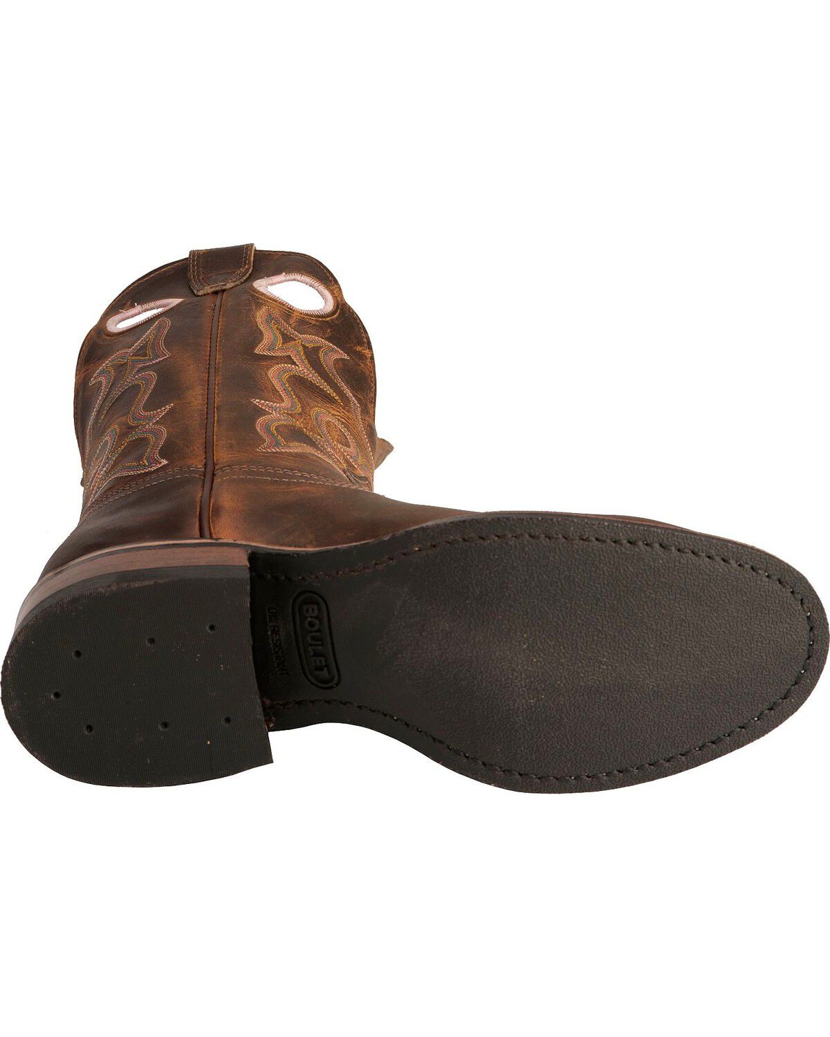 Image #5 - Boulet Tan Spice Rider Cowgirl Boots - Round Toe, Tan, hi-res