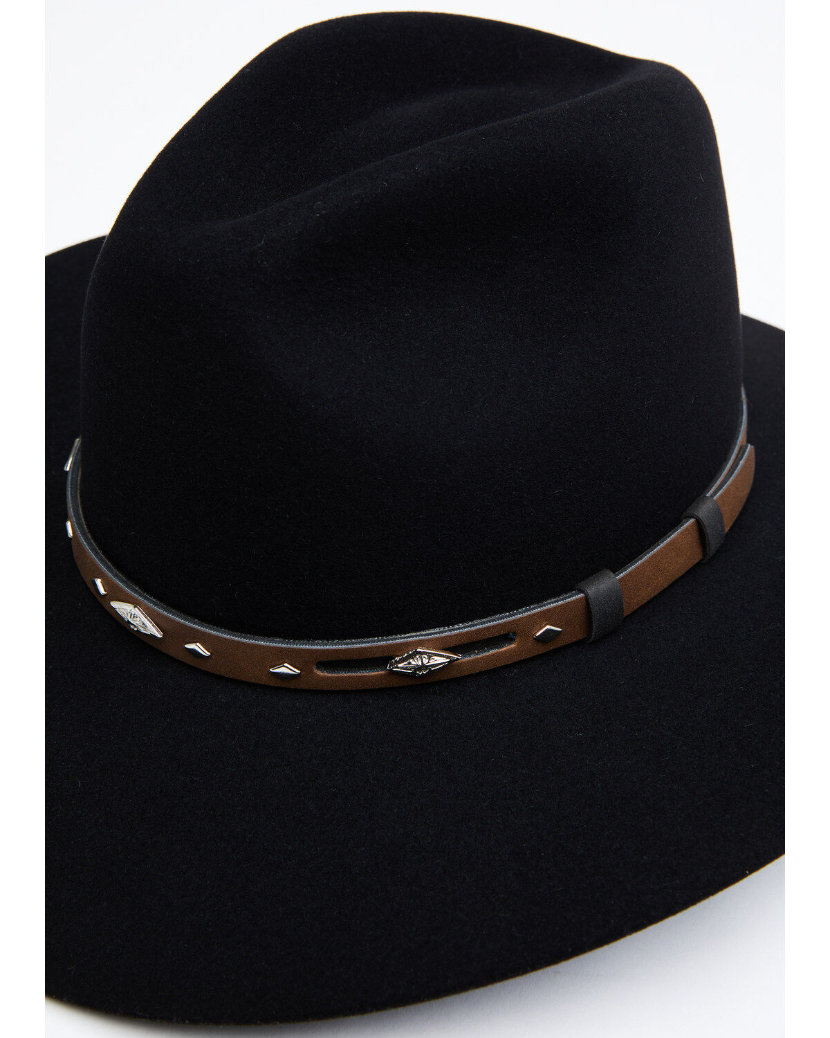 Image #2 - Rodeo King Tracker 5X Felt Western Fashion Hat, Black, hi-res