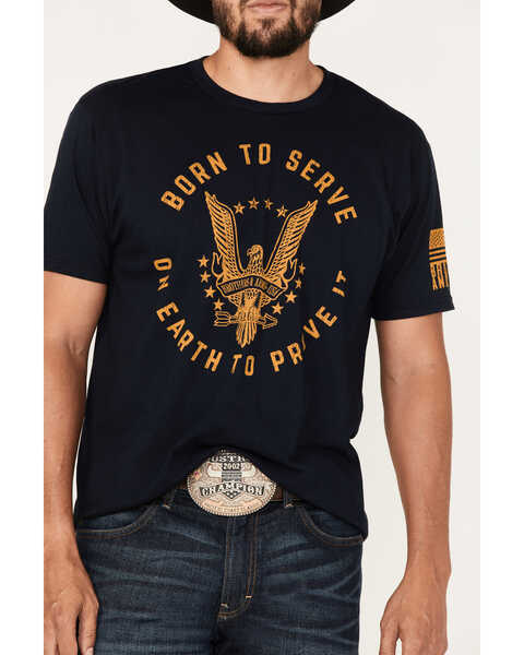 Brothers & Arms Men's Born To Serve Graphic T-Shirt, Navy, hi-res