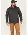 Image #1 - Brothers and Sons Men's Solid Quilt Weathered Mock 1/4 Button Front Pullover, Charcoal, hi-res