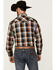 Image #4 - Roper Men's Embroidered Yoke Plaid Print Long Sleeve Snap Western Shirt, Multi, hi-res