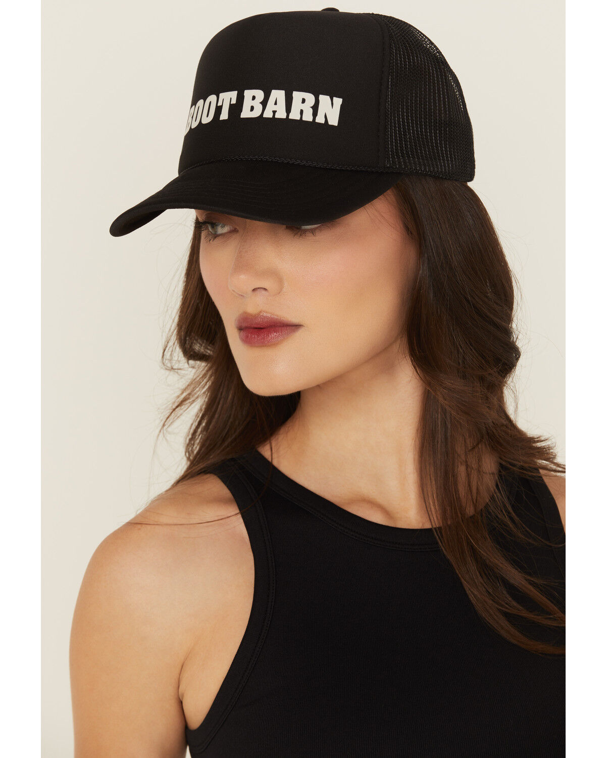 Image #2 - Boot Barn Logo Trucker Cap, Black, hi-res