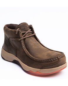 Cody James Men's Low Cut Casual Driver Work Boots - Composite Toe, Brown, hi-res