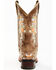 Laredo Women's Flower Inlay Western Performance Boots - Broad Square Toe, Tan, hi-res