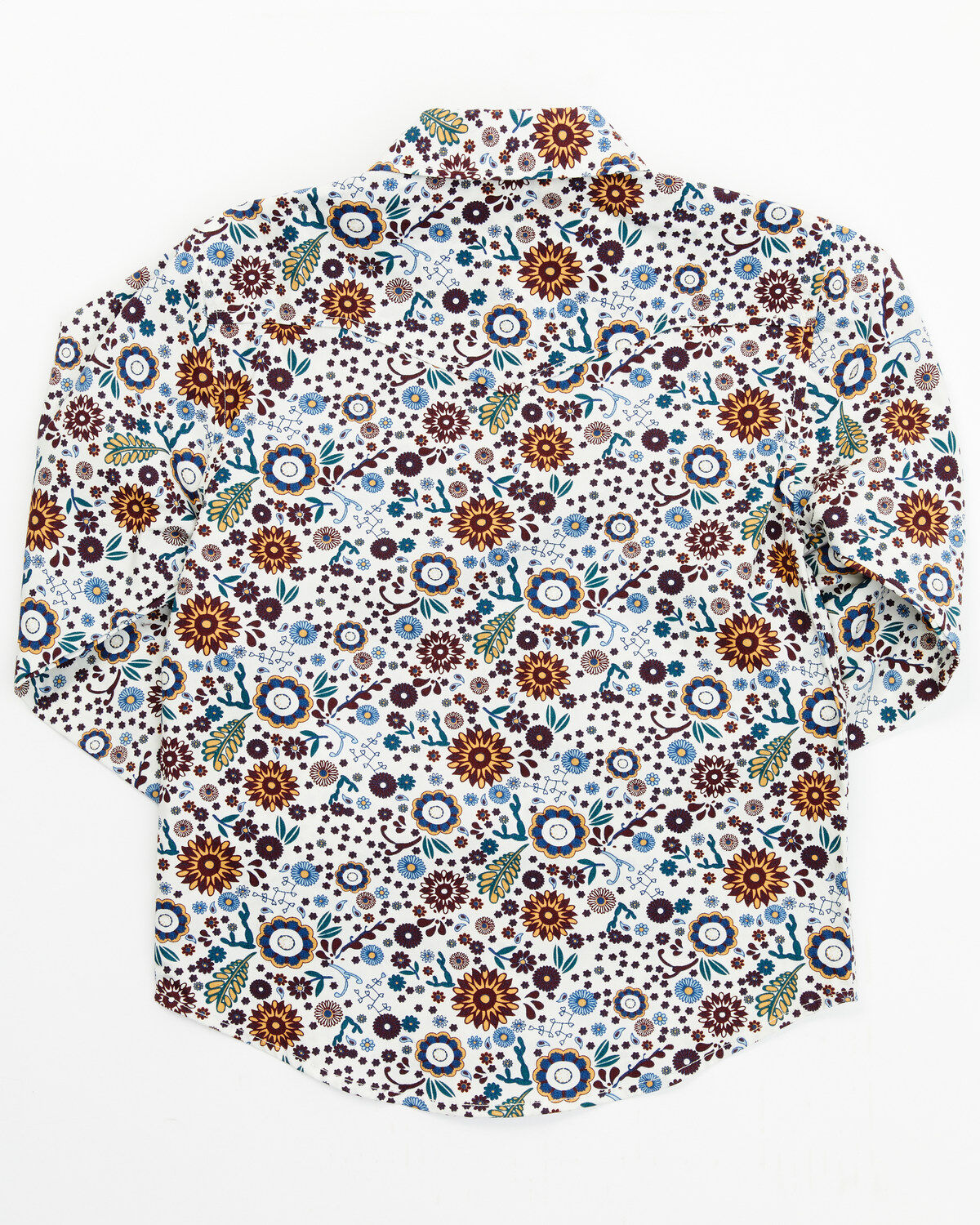 Image #3 - Shyanne Toddler Girls' Ditsy Floral Print Long Sleeve Western Pearl Snap Shirt, Ivory, hi-res