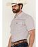 Image #2 - Cowboy Hardware Men's Fleur Printed Short Sleeve Pearl Snap Western Shirt, White, hi-res