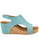 Image #2 - Corkys Women's Carley Wedge Heels, Teal, hi-res