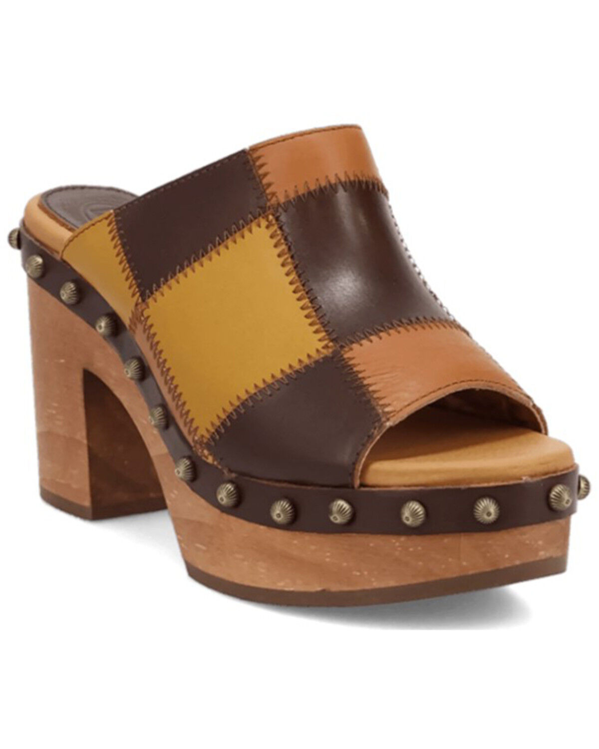 Image #1 - Dingo Women's Mosaic Wooden Sandals, Multi, hi-res