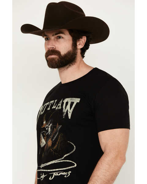 Image #2 - Cody James Men's Outlaw Short Sleeve Graphic T-Shirt , Black, hi-res