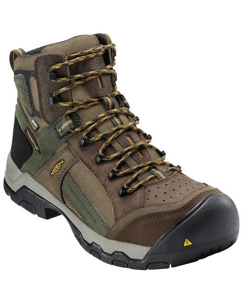 Keen Men's Waterproof Non-Metallic Composite Toe Work Boots, Brown, hi-res