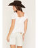 Image #4 - Angie Women's Flutter Sleeve Ruffle Top, White, hi-res