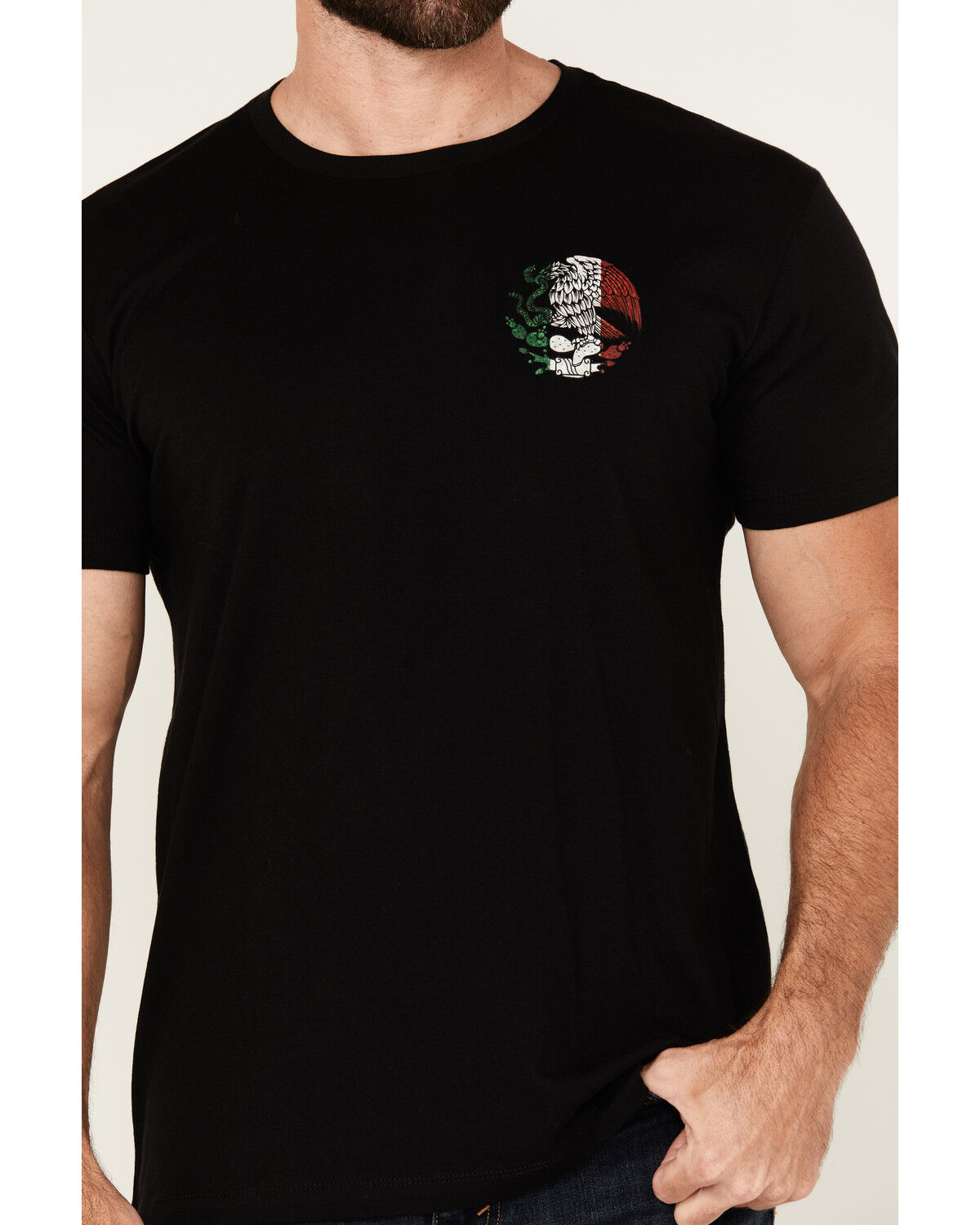 Product Name:  Moonshine Spirit Men's Eagle Skull Mexico Short Sleeve Graphic T-Shirt