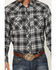 Image #3 - Wrangler Men's Plaid Print Long Sleeve Snap Flannel Shirt - Tall, Grey, hi-res