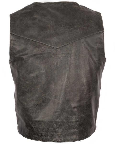 STS Ranchwear Men's Antique Chisum Leather Vest - Big , Black, hi-res