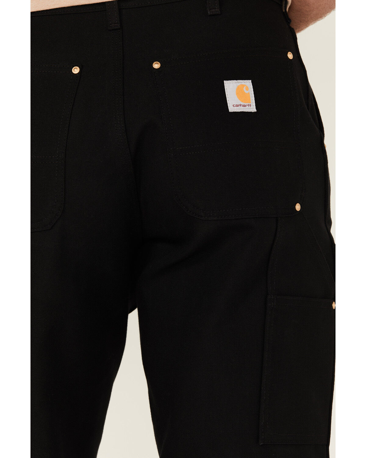 Image #4 - Carhartt Men's Loose Fit Firm Duck Double-Front Utility Work Pant, Black, hi-res