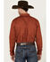 Image #4 - RANK 45® Men's Maputo Printed Long Sleeve Button-Down Performance Stretch Western Shirt, Dark Orange, hi-res