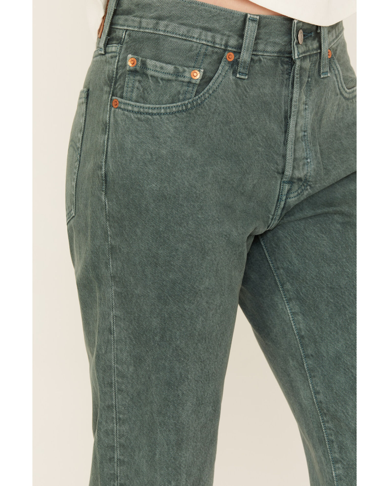Levi's premium 501 original cropped top