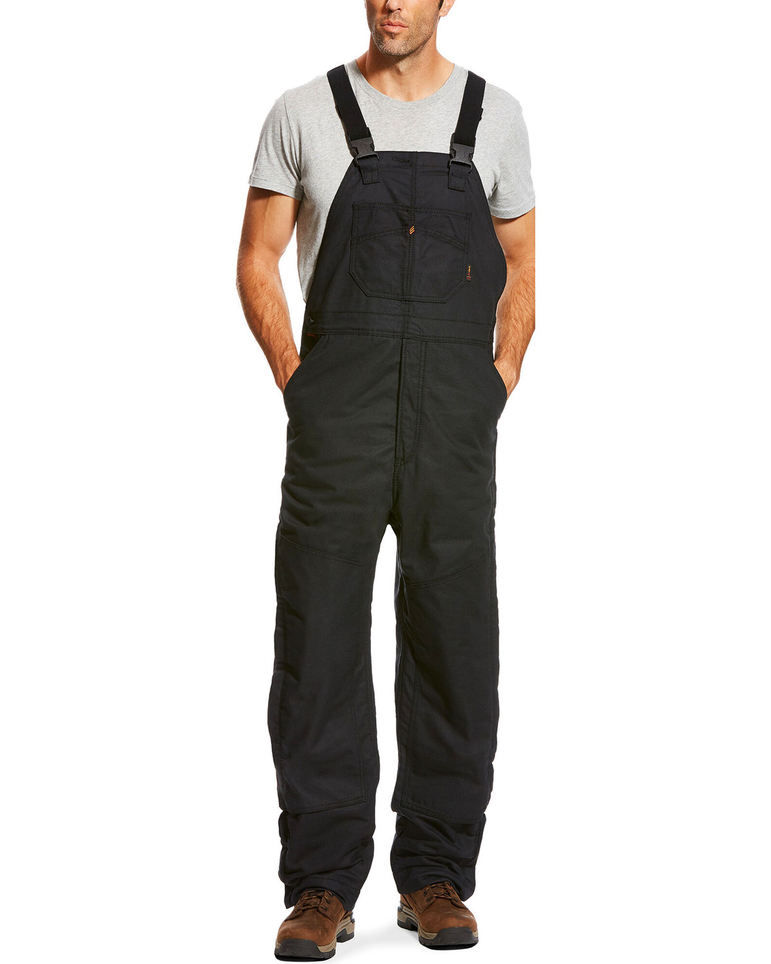 Image #1 - Ariat Men's FR Insulated Bib 2.0 Overalls - Big, Black, hi-res
