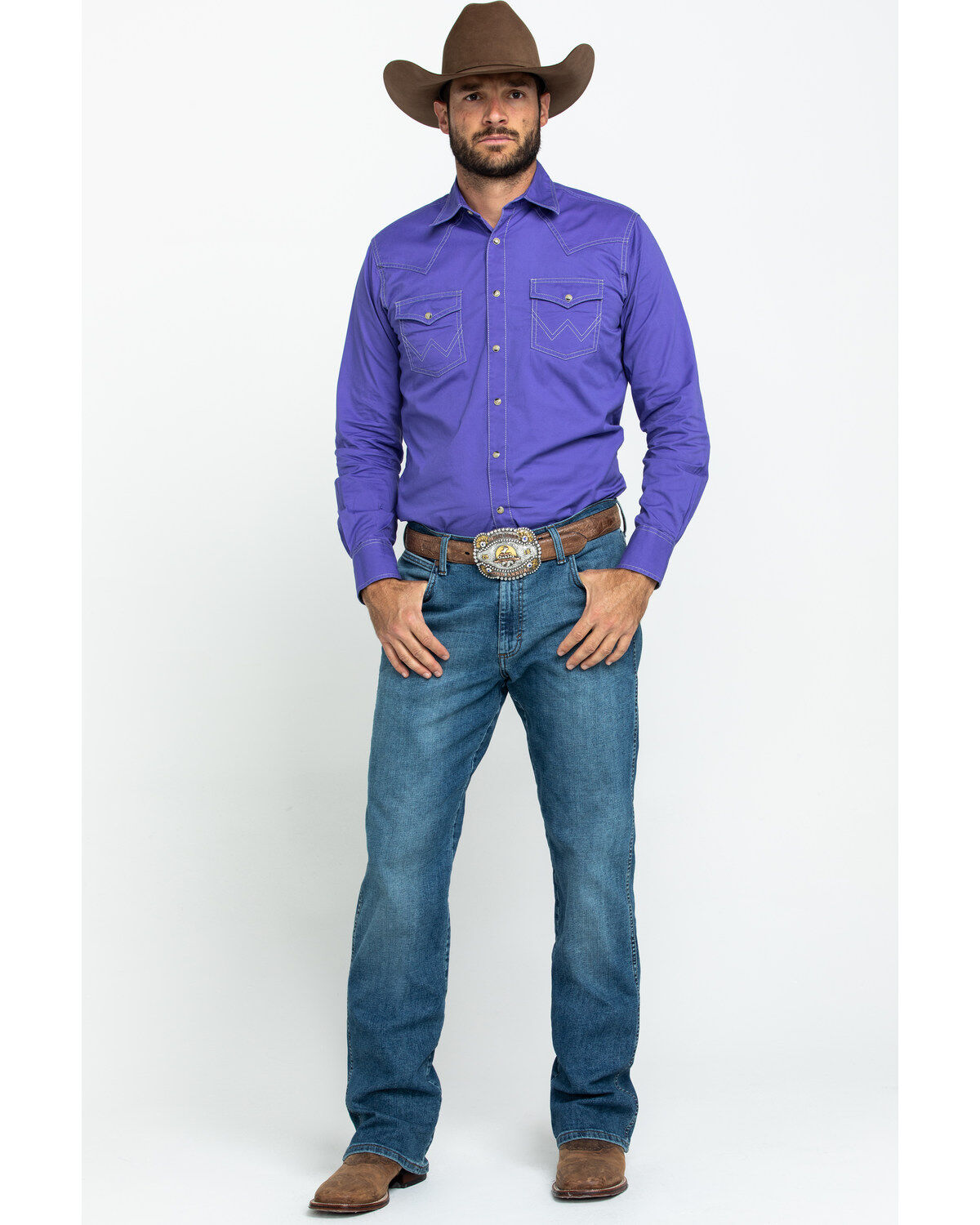 Wrangler purple shirt clearance