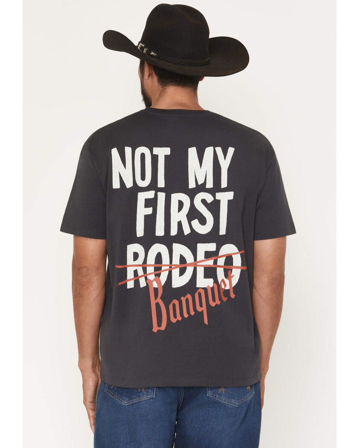 Image #4 - Wrangler X Coors Banquet Men's Not My First Banquet Short Sleeve Graphic T-Shirt, Black, hi-res