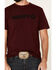 HOOey Men's Maroon Lock-Up Logo Graphic T-Shirt , Maroon, hi-res