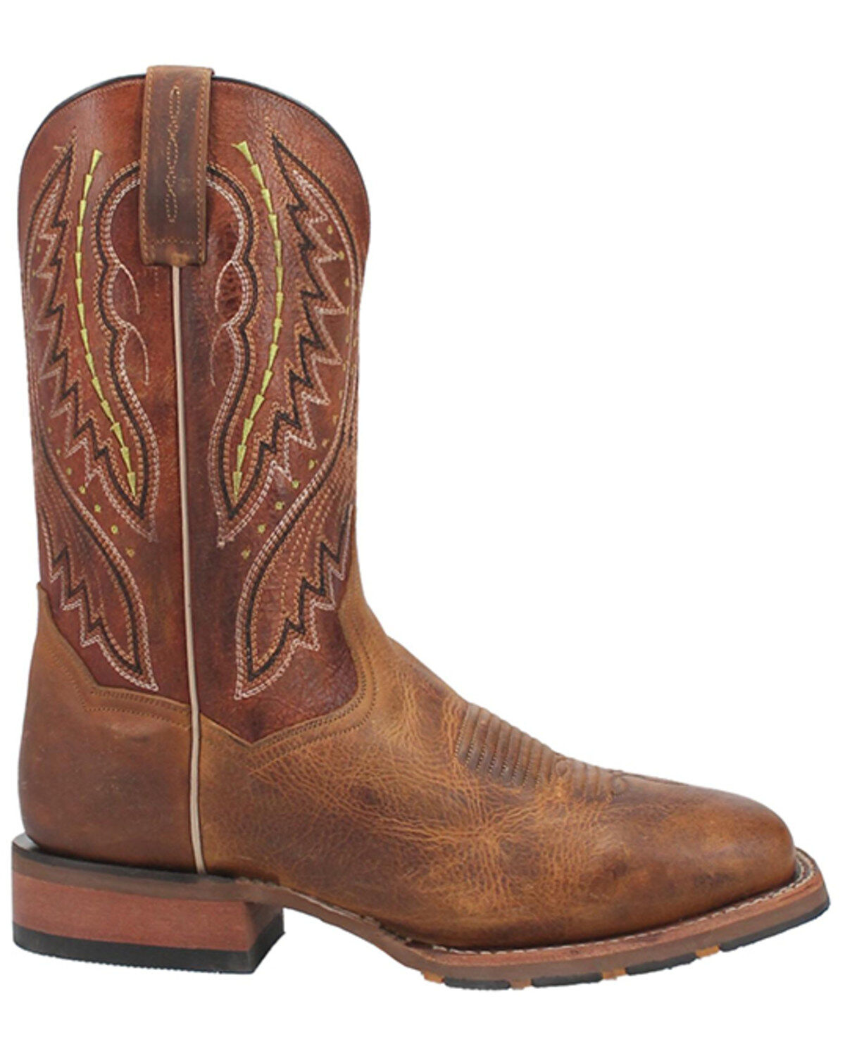 Image #2 - Dan Post Men's Saddle Bison Performance Western Boots - Broad Square Toe, Tan, hi-res