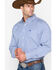 Image #3 - Cinch Men's Tencel Mini Stripe Long Sleeve Button-Down Western Shirt, Royal Blue, hi-res
