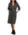 Image #1 - Roper Women's Southwestern Print Long Sleeve Midi Dress, Black, hi-res