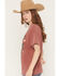 Image #2 - Rock & Roll Denim Women's Howdy Horse Short Sleeve Graphic Tee, Rose, hi-res