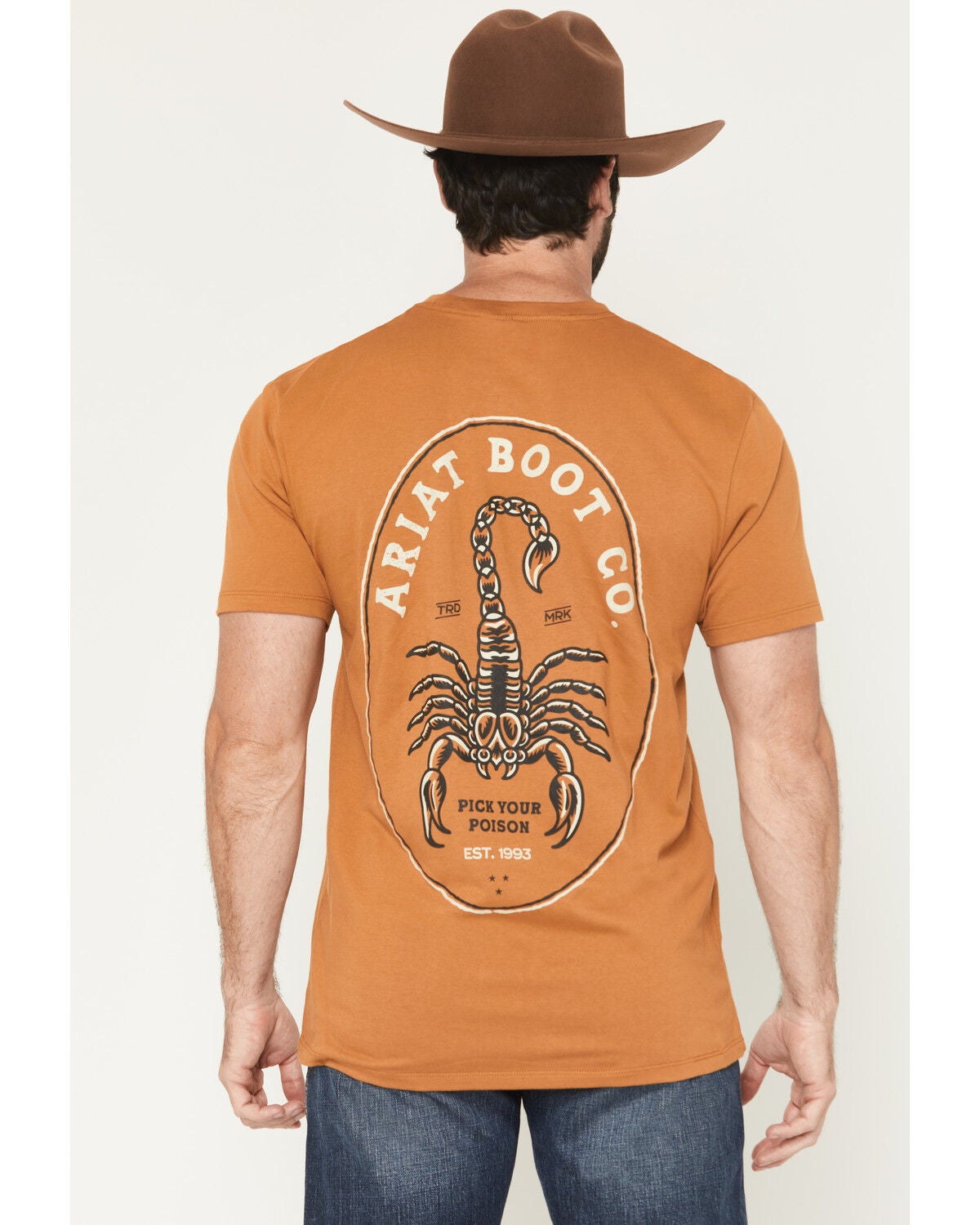 Ariat Men's Scorpion Seal Short Sleeve Graphic T-Shirt, Rust Copper, hi-res