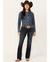 Image #1 - Shyanne Women's Shay Mid Rise Bootcut Performance Stretch Denim Jeans, Dark Wash, hi-res
