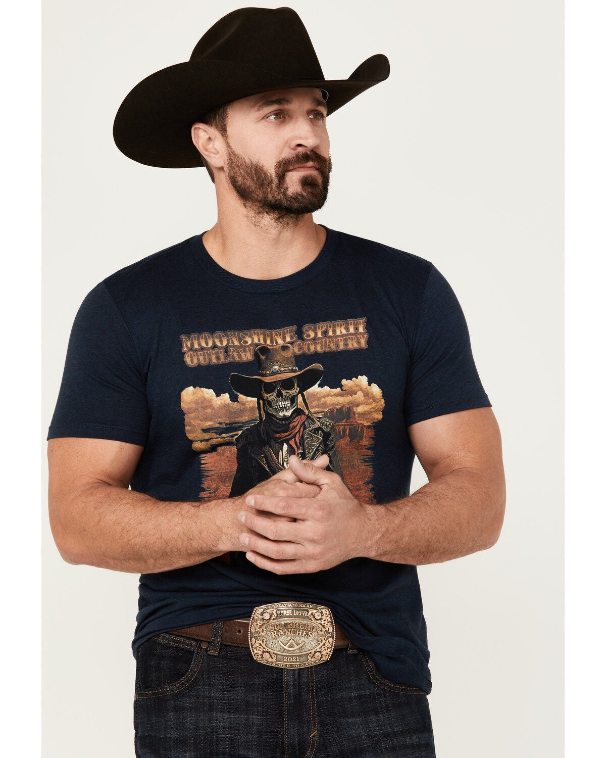 Moonshine Spirit&reg; Men's Mountain Short Sleeve Graphic T-Shirt, Dark Blue, hi-res