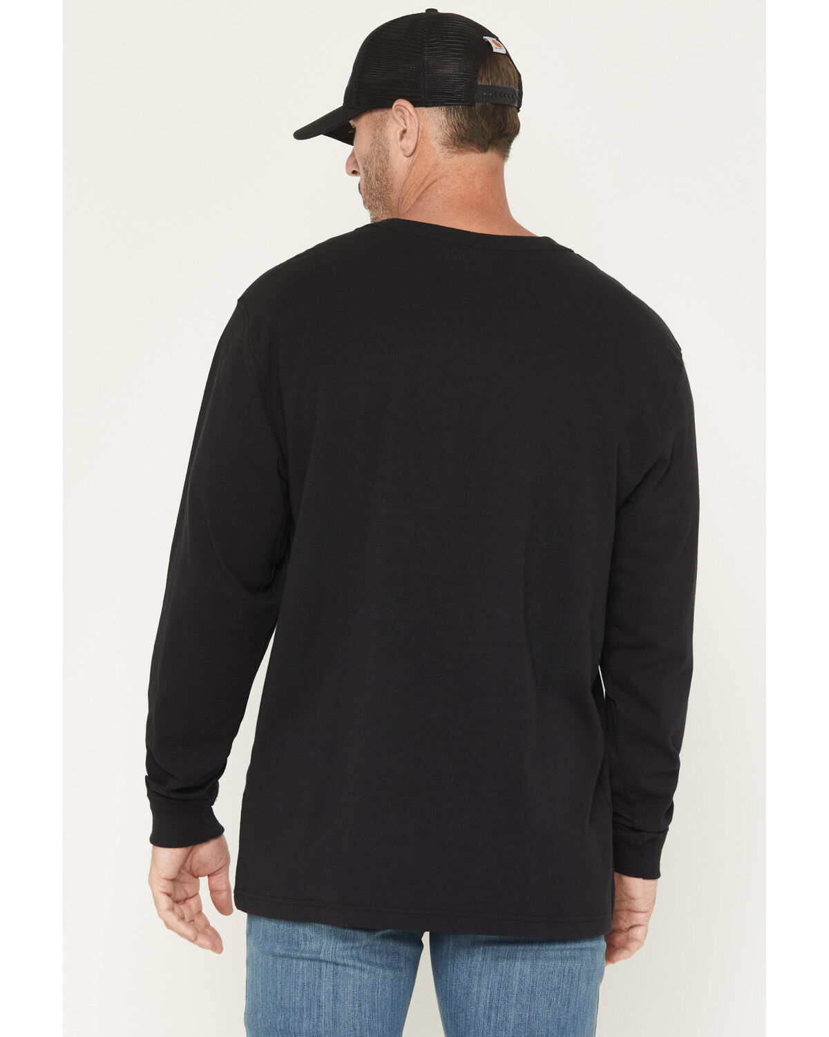 Image #4 - Carhartt Men's Loose Fit Heavyweight Logo Long Sleeve Graphic T-Shirt, Black, hi-res