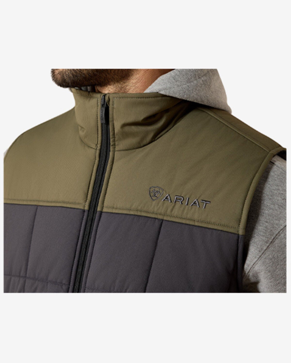 Image #3 - Ariat Men's Crius Concealed Carry Insulated Vest, Charcoal, hi-res