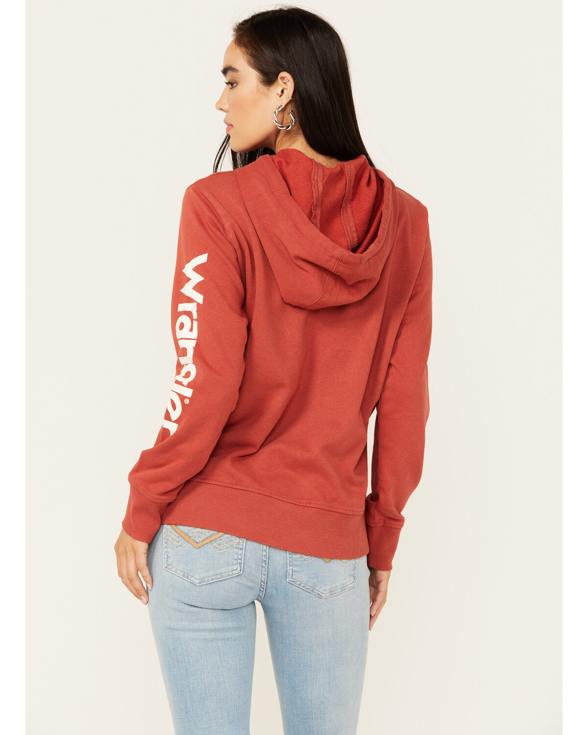 Image #4 - Wrangler Retro Women's Logo Pullover Hoodie, Red, hi-res