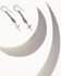 Image #2 - Paige Wallace Women's Tiny Cross Navajo Pearl Earrings, Silver, hi-res
