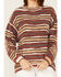 Cleo + Wolf Women's Stripe Knit Oversized Sweater, Brown, hi-res