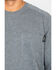 Hawx Men's Solid Pocket Crew Long Sleeve Work T-Shirt - Big & Tall , Heather Grey, hi-res