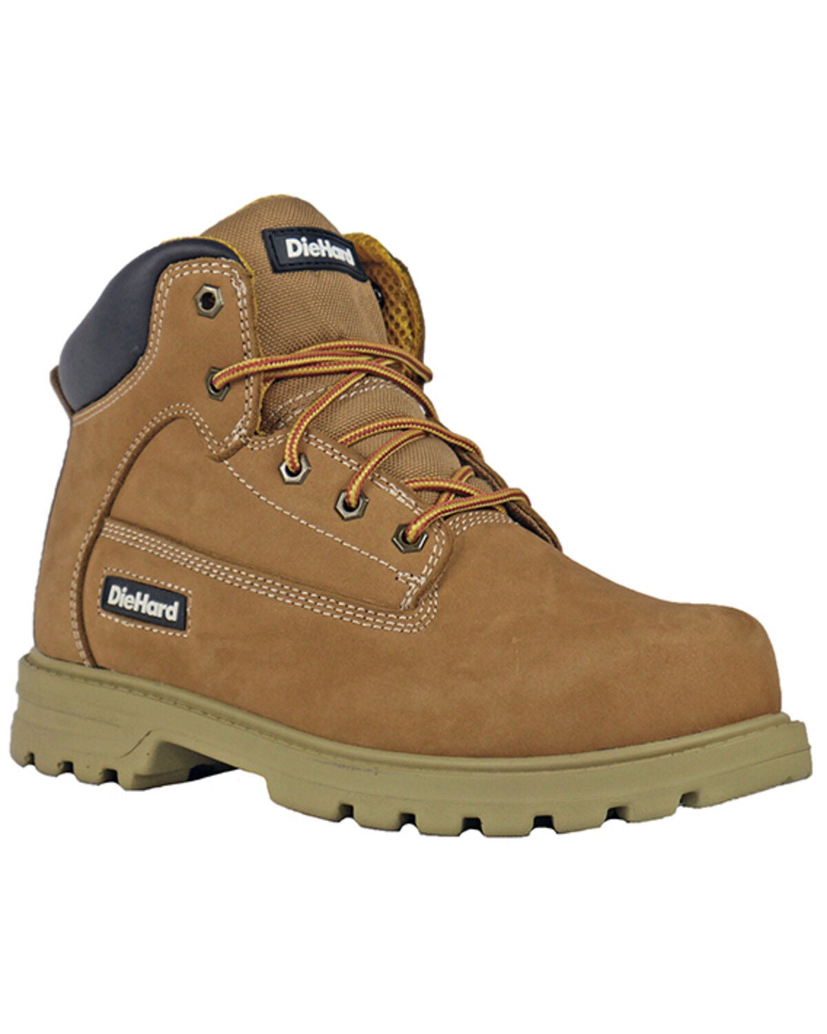 DieHard Men's 6" Charger Nubuck Work Boots - Soft Toe, Wheat, hi-res