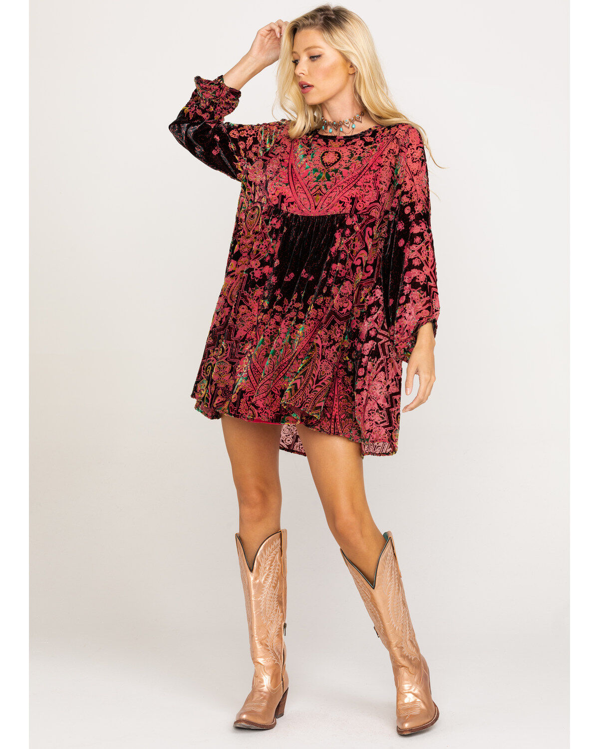 velvet babydoll dress womens