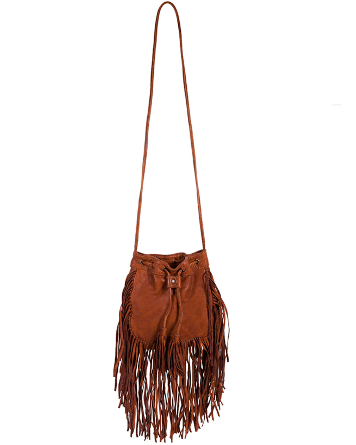 Image #1 - Scully Women's Leather Fringe Crossbody Bag, Tan, hi-res